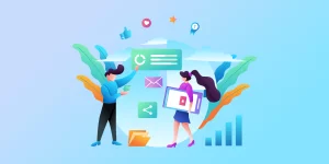 Ilustração representando o aumento do tráfego pago e sucesso nas campanhas de marketing digital