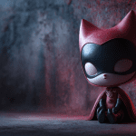 Alquimia Digital no Midjourney: Criando uma “Cat-Woman” em Vinil Gótico com Renderização 3D